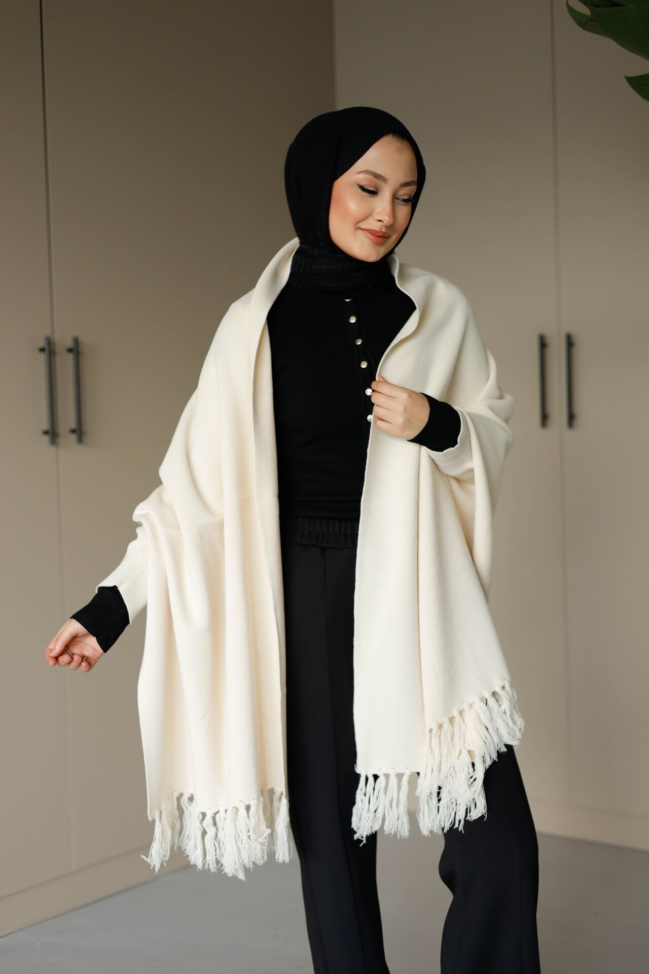 Triko Şal Panço Taş