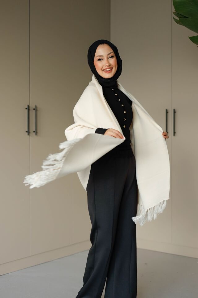 Triko Şal Panço Taş