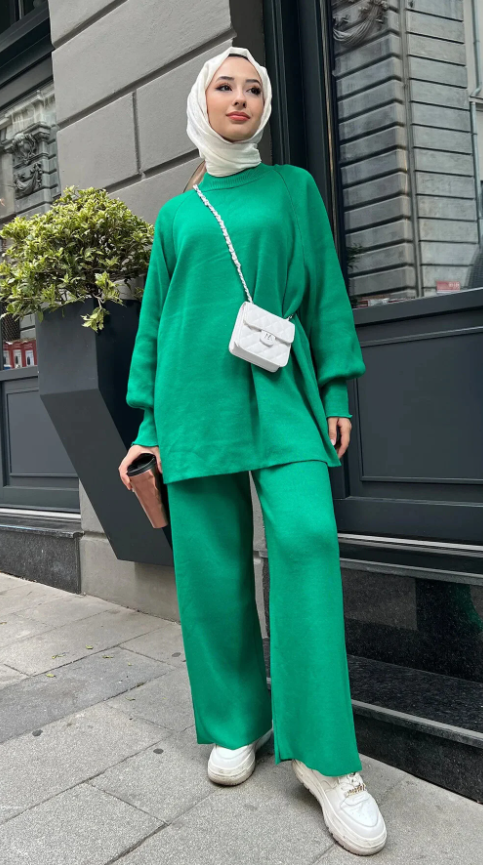 Balon Kol Triko Takım Benetton Yeşili