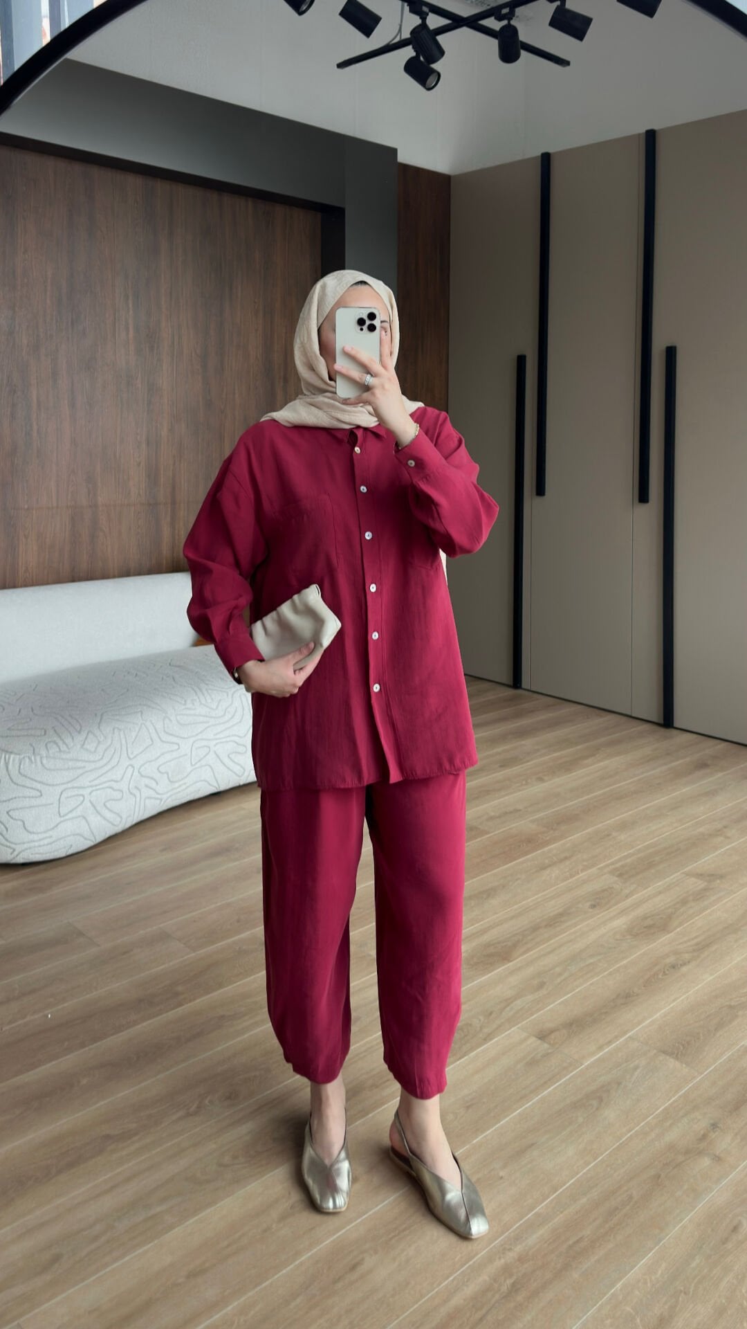 Sedef Düğmeli Takım