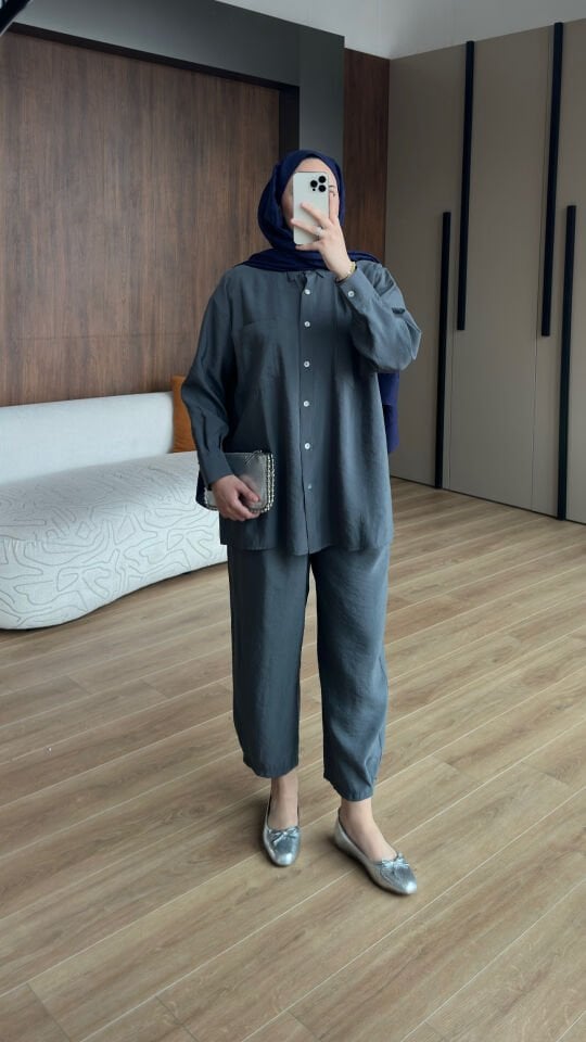 Sedef Düğmeli Takım