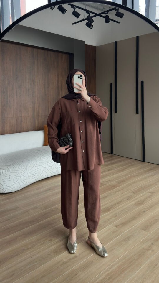 Sedef Düğmeli Takım