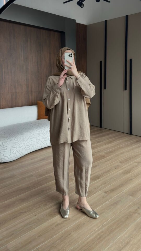 Sedef Düğmeli Takım