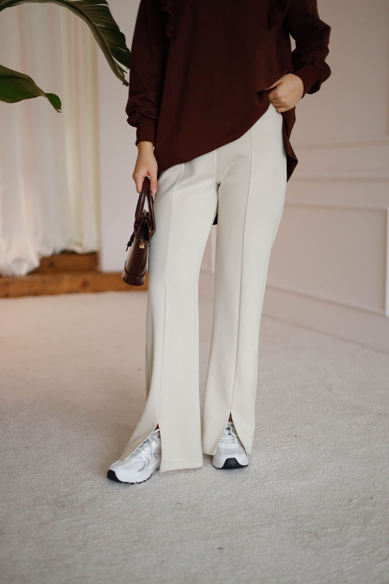 Yırtmaçlı Modal Pantolon