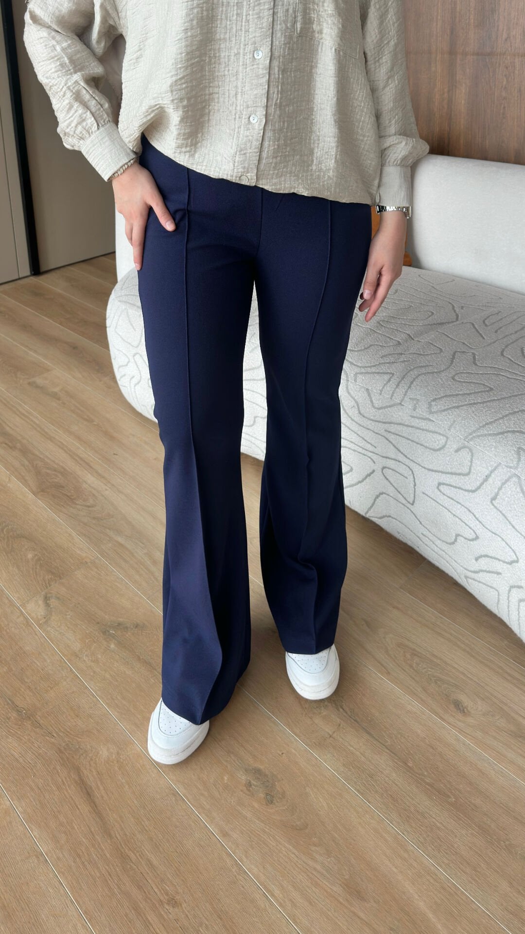 İspanyol Paça Pantolon 2 - Lacivert